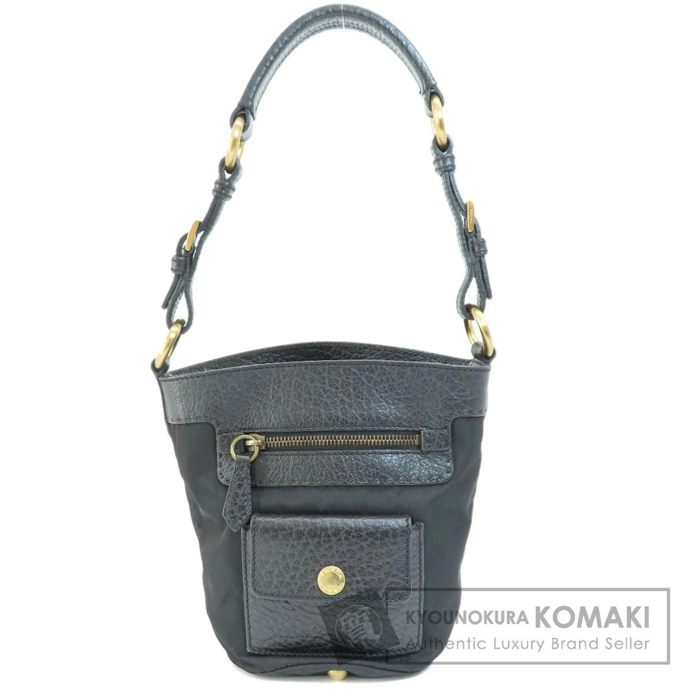 Prada One Shoulder Hobo Bag Logo Leather